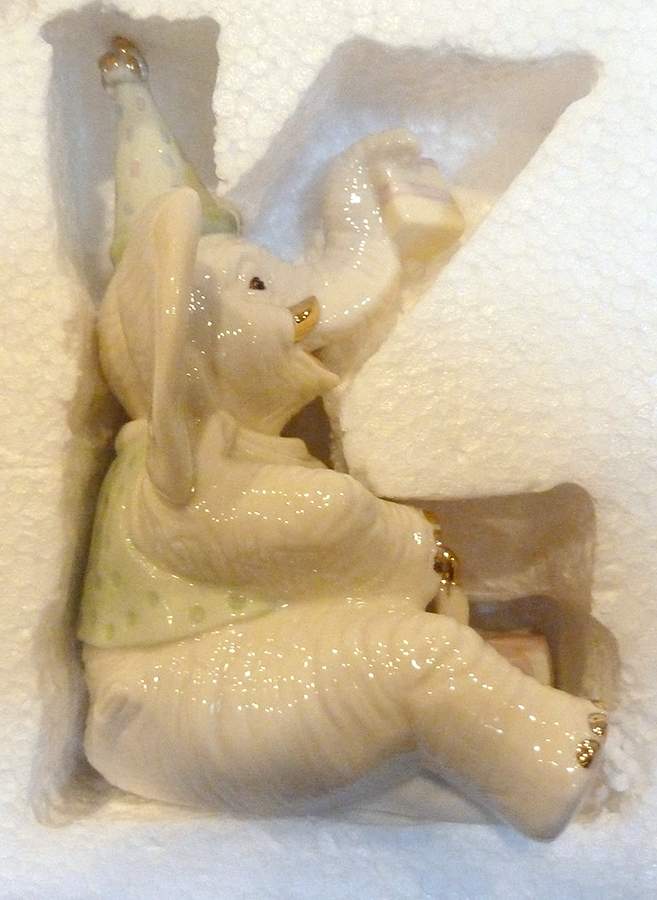 Mini Classic Elephants Celebrate With Cake Birthday - No Box by Lenox-1
