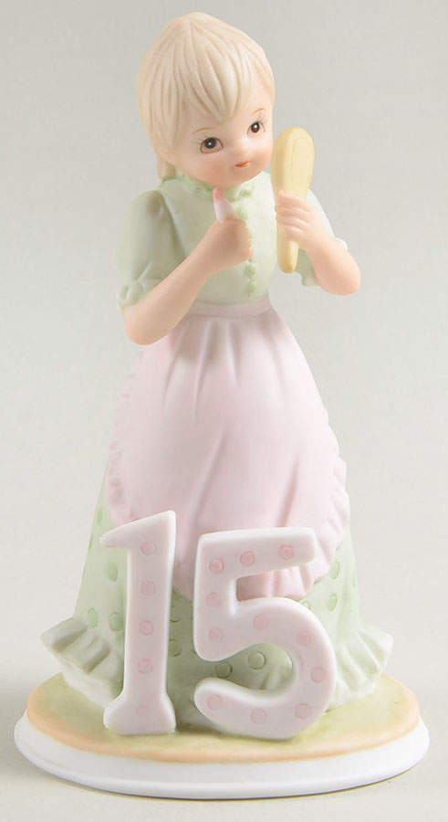 Birthday Girls-The Christopher Collection Fifteen-Pink Apron - No Box by Lefton-1