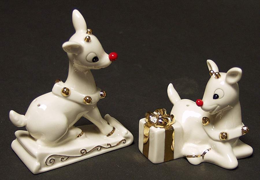 Rudolph the Red-Nosed Reindeer Rudolph Salt & Pepper Set - Boxed by Lenox-1