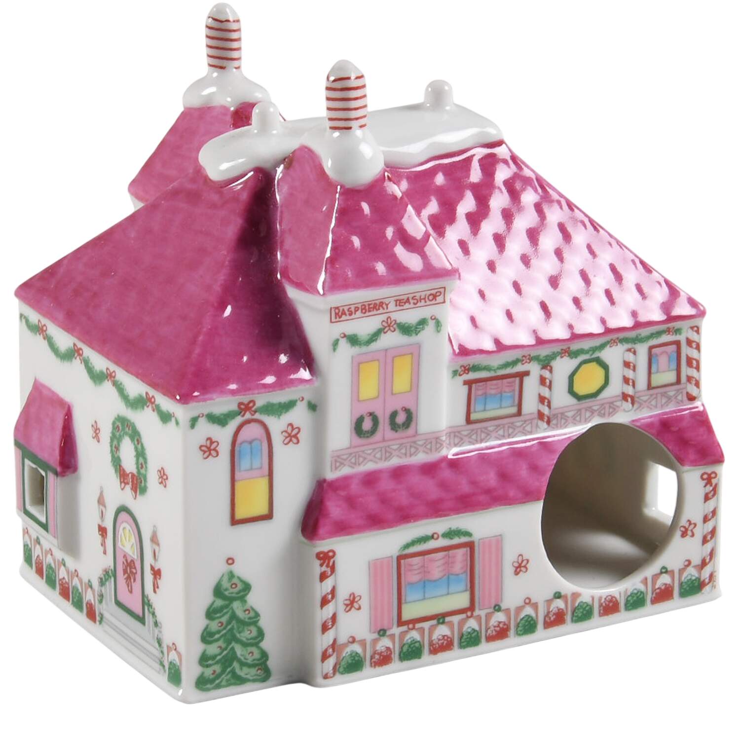 Lights of Christmas Holiday Village Raspberry Teashop - No Box by Lenox-1