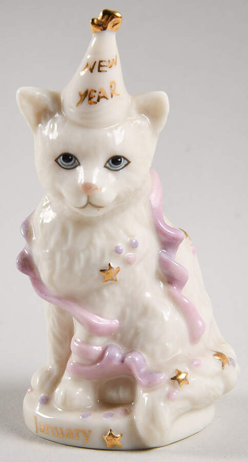 Playful Kittens Perpetual Calendar January - With Box by Lenox-1