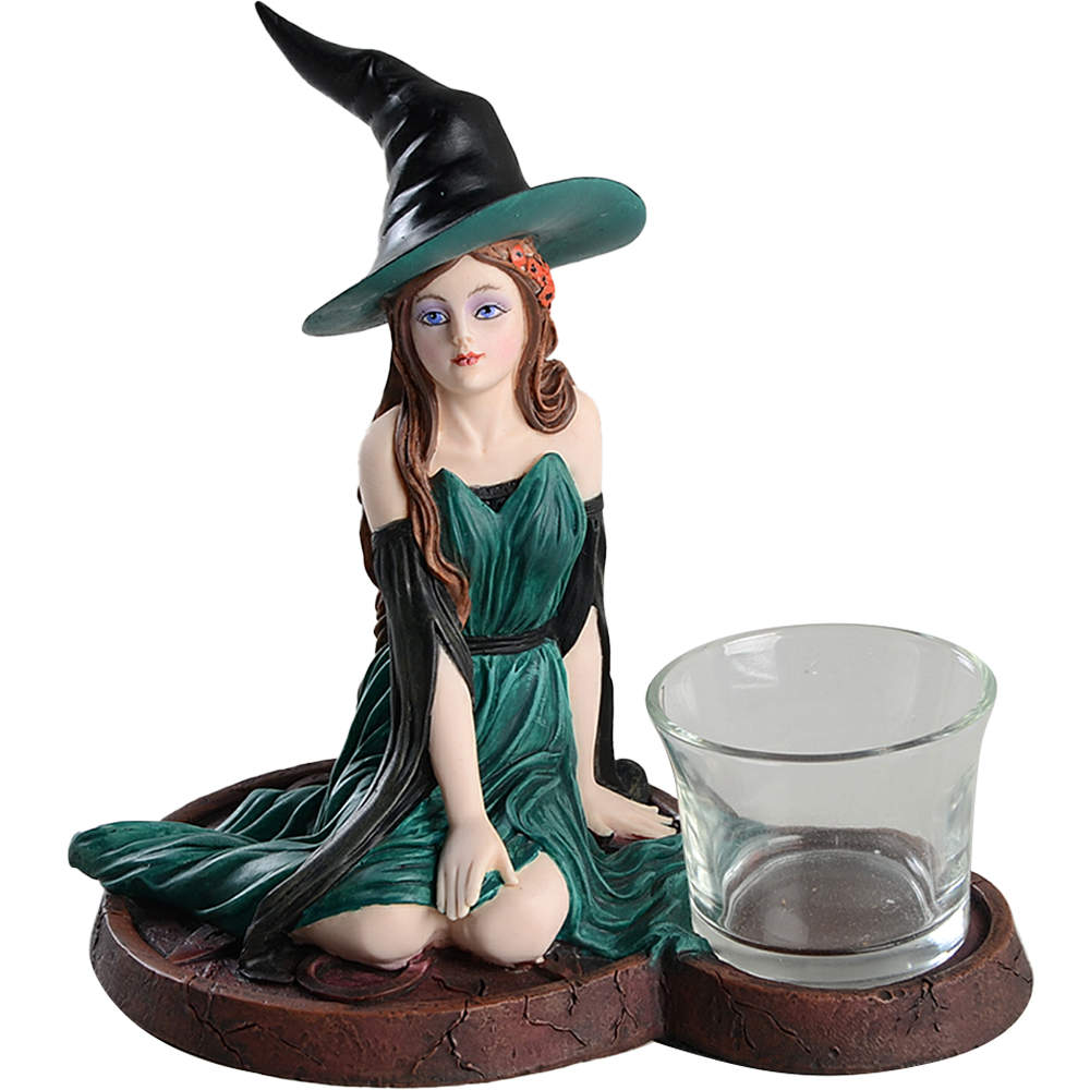 Halloween Figurines Emerald Sorceress Votive - Boxed by Lenox-1