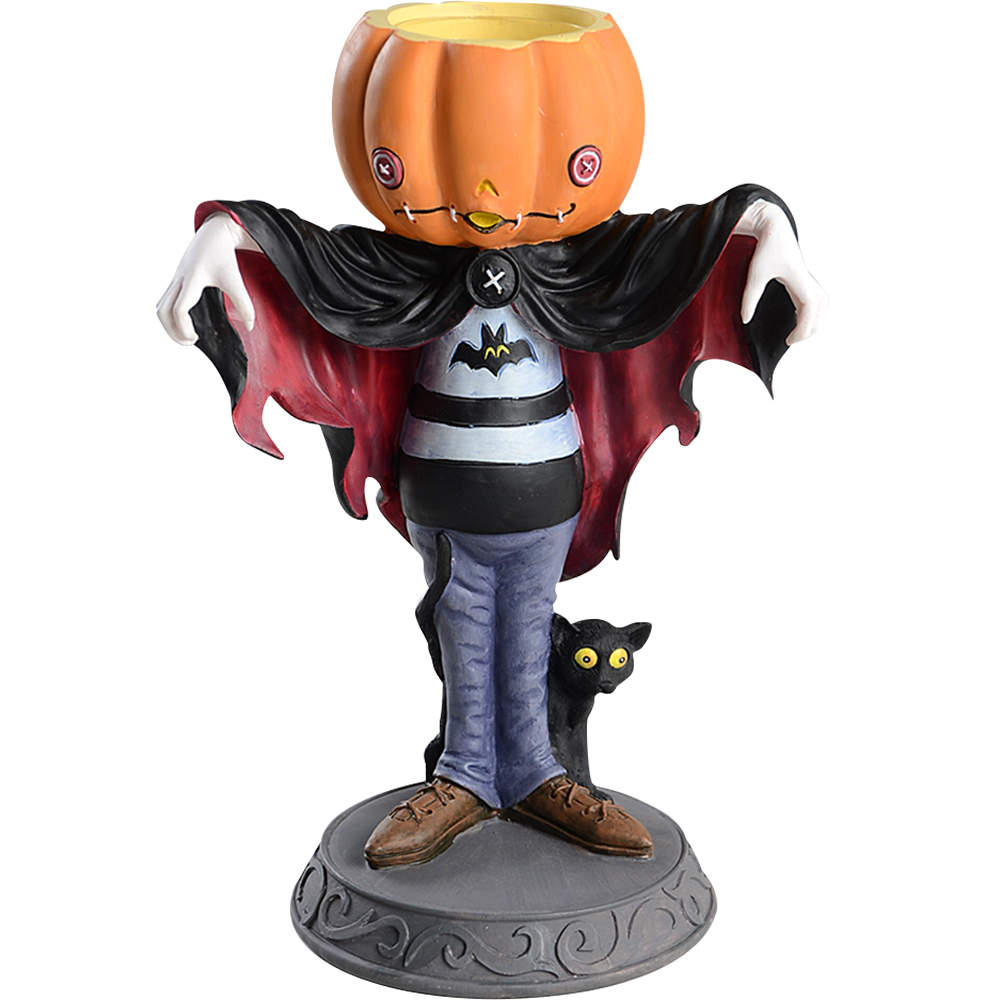 Halloween Figurines Spooky Pumpkin Candle Holder-Resin - Boxed by Lenox-1