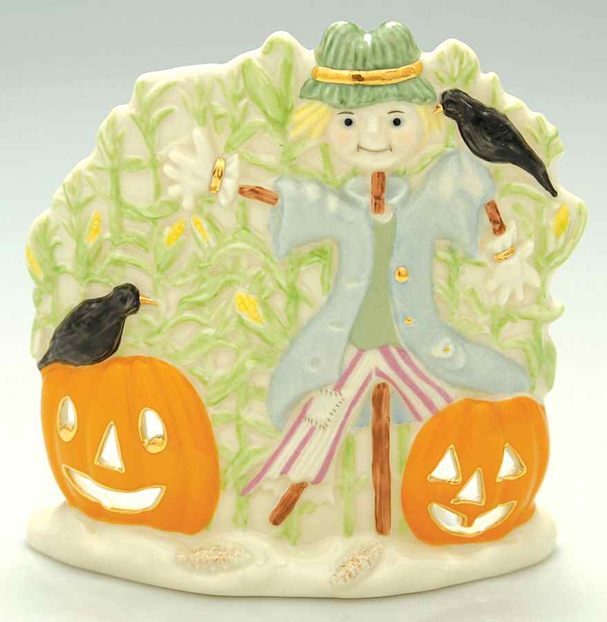 Halloween Figurines Scarecrow Votive - Boxed by Lenox-1