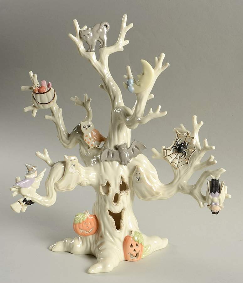 Halloween Figurines Haunted Halloween Lighted Tree - Boxed by Lenox-1