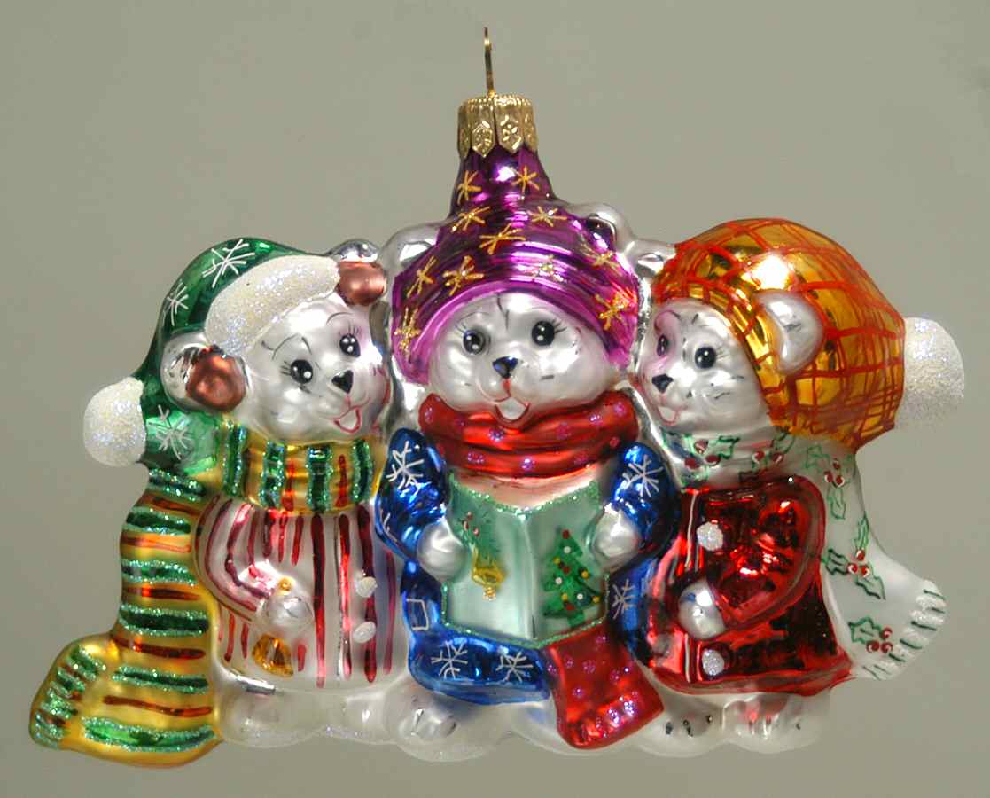 Larry Fraga Christmas Ornament Bearily Carolers - No Box by Larry Fraga Designs-1