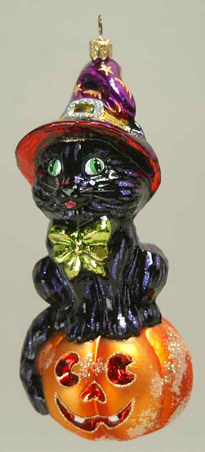 Larry Fraga Christmas Ornament Kitty & Pumpkin - No Box by Larry Fraga Designs-1