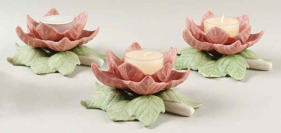 Floral Votives Poinsettia Votives-Set Of 3 - Boxed by Lenox-1
