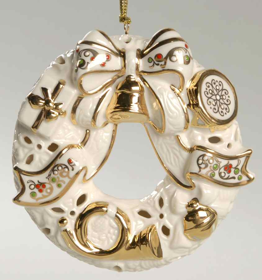Jeweled Ornaments Christmas Wreath - Boxed by Lenox-1