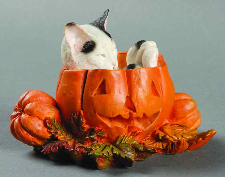 Sweet Kitties Sculpture Collection Lil Pumpkin - No Box by Lenox-1
