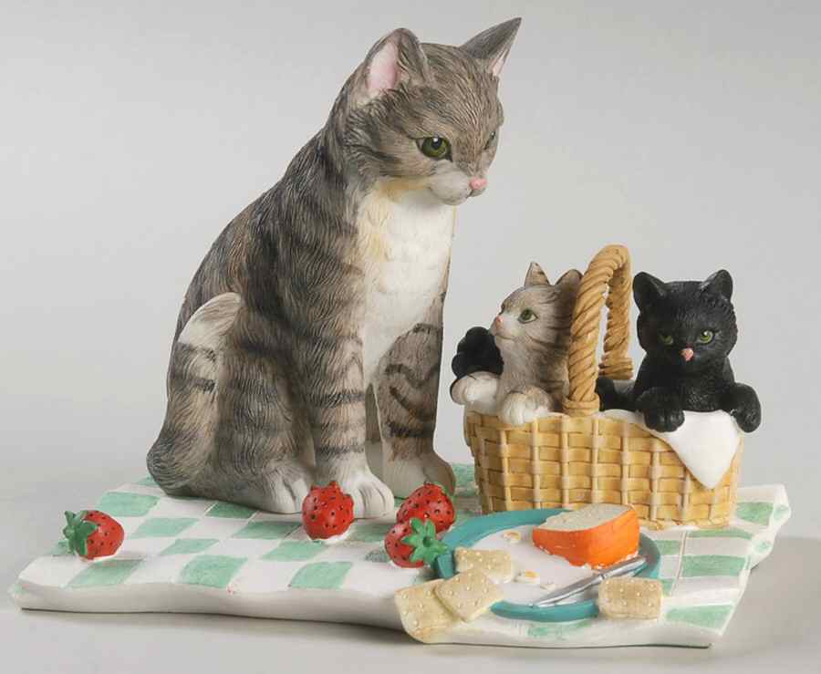 Sweet Kitties Sculpture Collection Family Picnic - Boxed by Lenox-1