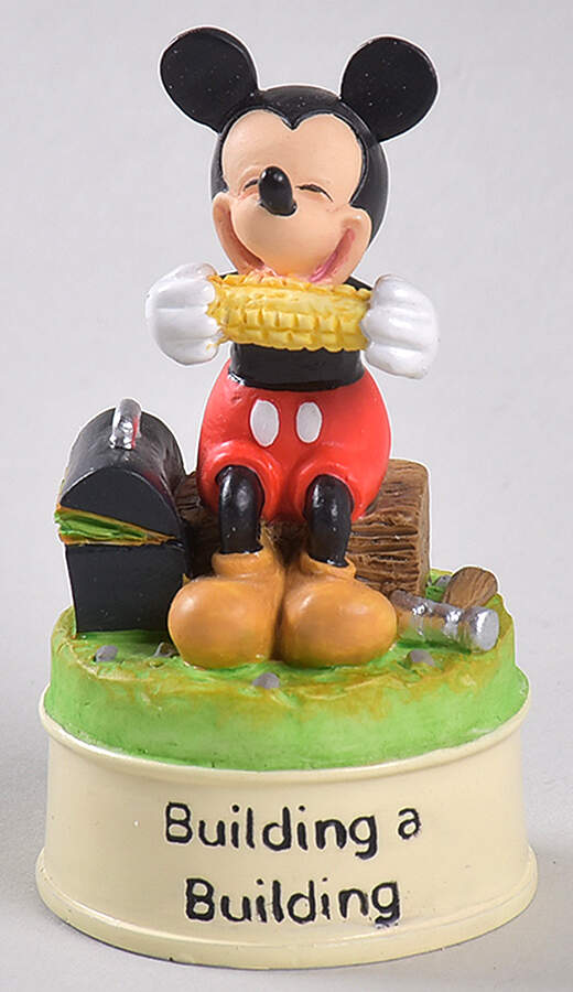 Movie Star Mickey Thimble Collection Building A Building - Boxed by Lenox-1