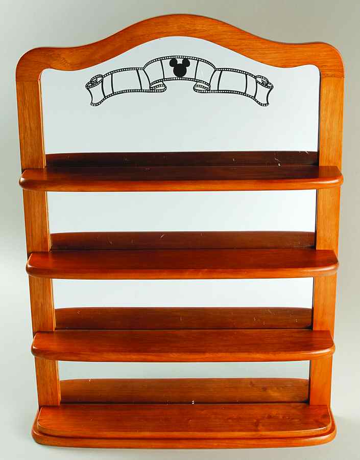 Movie Star Mickey Thimble Collection Mirrored Display Shelf - Display Rack Wood by Lenox-1