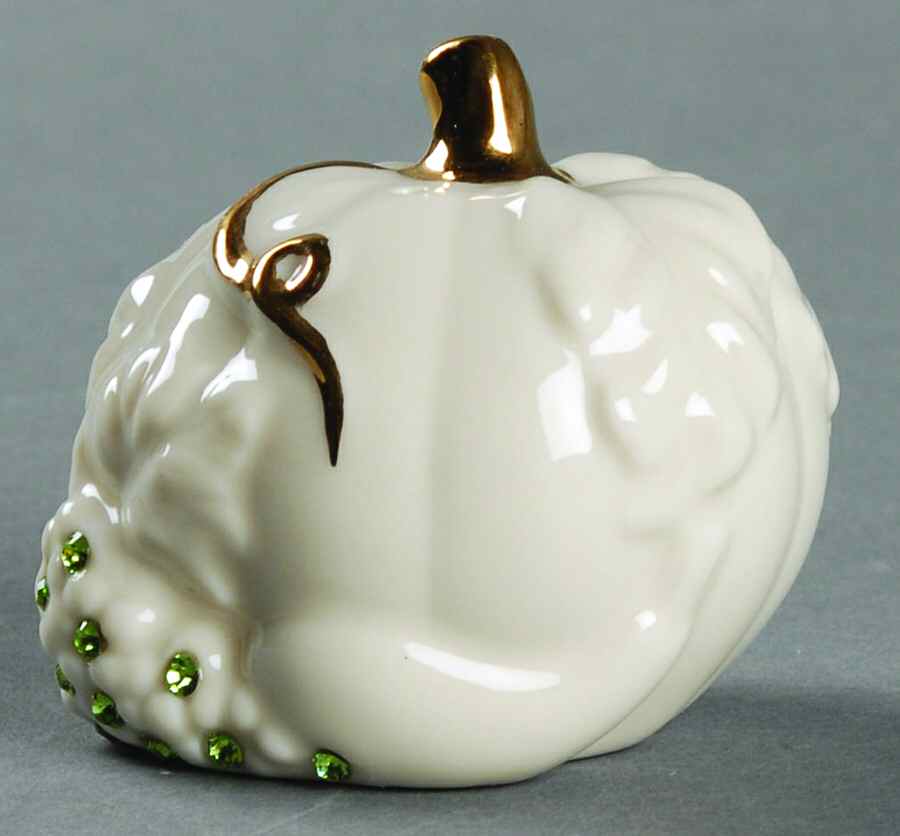 Thanksgiving Gems Pumpkin-2 Holes - No Box by Lenox-1