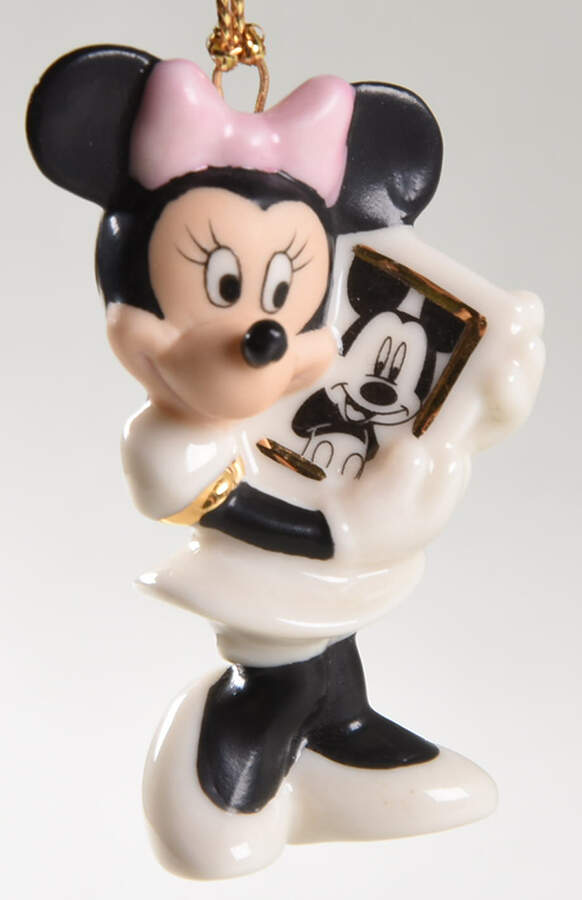 Romantic Moments Ornament Tree Minnie With Photo Of Mickey - No Box by Lenox-1