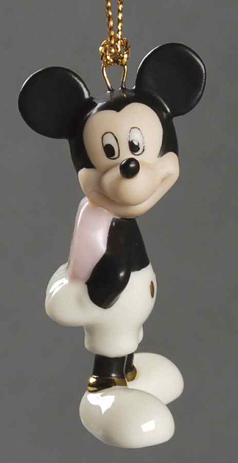 Romantic Moments Ornament Tree Mickey Hiding Heart - No Box by Lenox-1