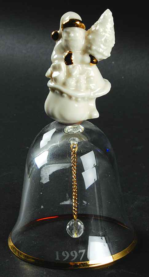 Annual China and Crystal Bell Santa Claus - Boxed by Lenox-1