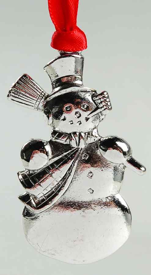 Vintage Silverplate Ornaments Snowman - Boxed by Lunt Silver-1