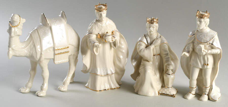 Innocence Nativity Three Kings Set Of 4 - Boxed by Lenox-1