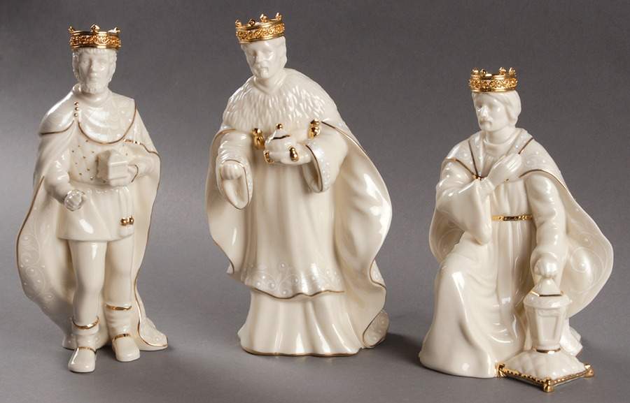 Innocence Nativity Three Kings Set Of 3 - Boxed by Lenox-1