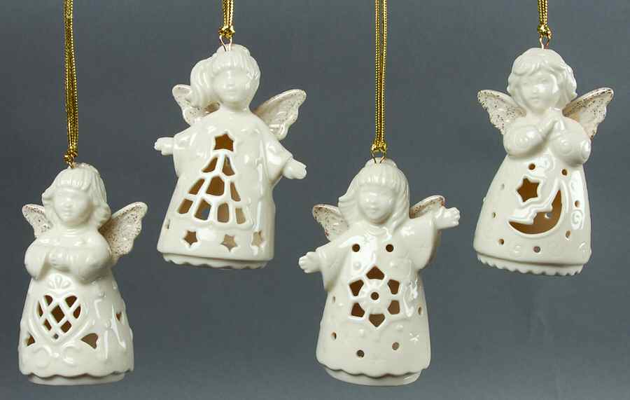 Light Cover Ornaments Angelites-Set Of 4 - Boxed by Lenox-1