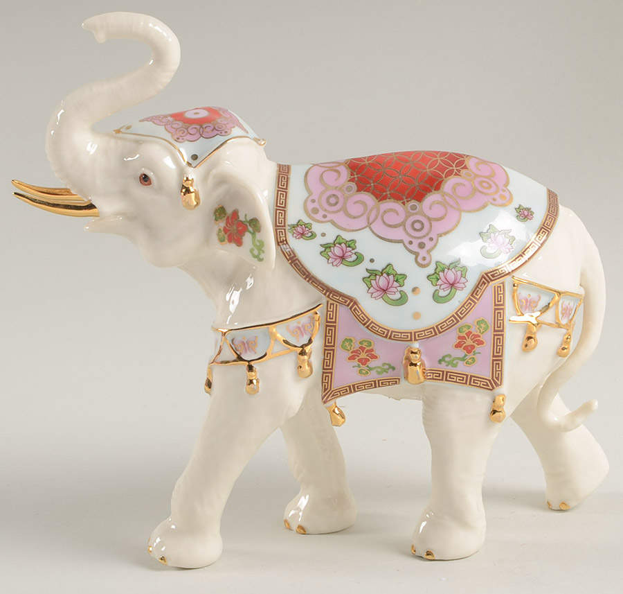 Royal Court Elephants Meji, The Flower Blossom Elephant - Boxed by Lenox-1