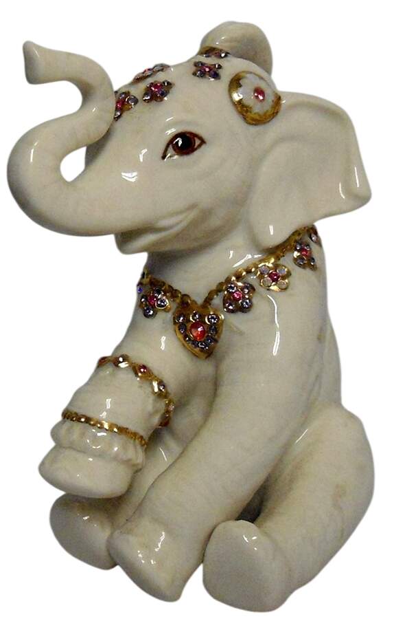 Royal Court Elephants Royal Family Female Sitting - No Box by Lenox-1