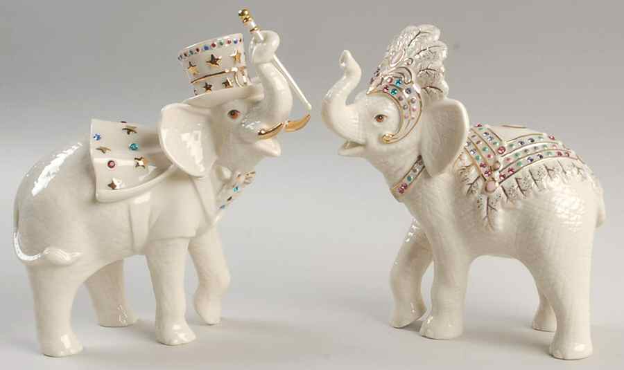 Royal Court Elephants Pride Of Vegas-Set Of 2 - No Box by Lenox-1