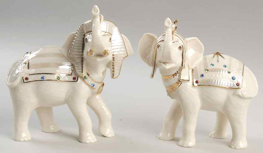 Royal Court Elephants Elephants Of The Nile-Set Of 2 - Boxed by Lenox-1