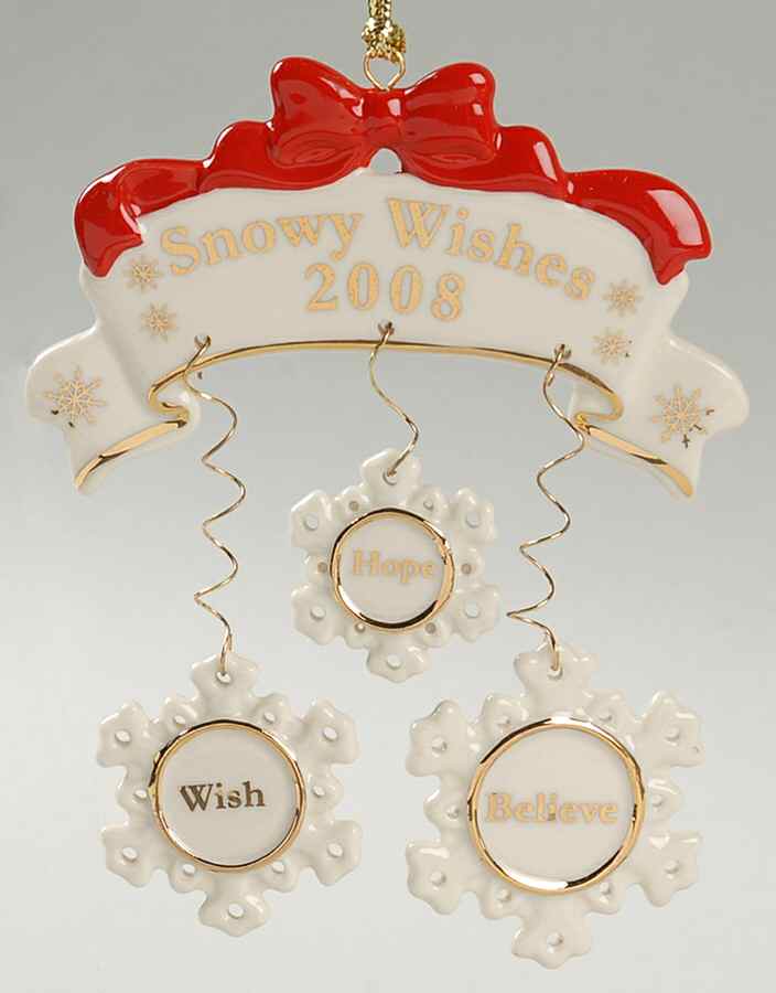 Annual Wishes Ornaments 2008 Snowy Wishes - Boxed by Lenox-1