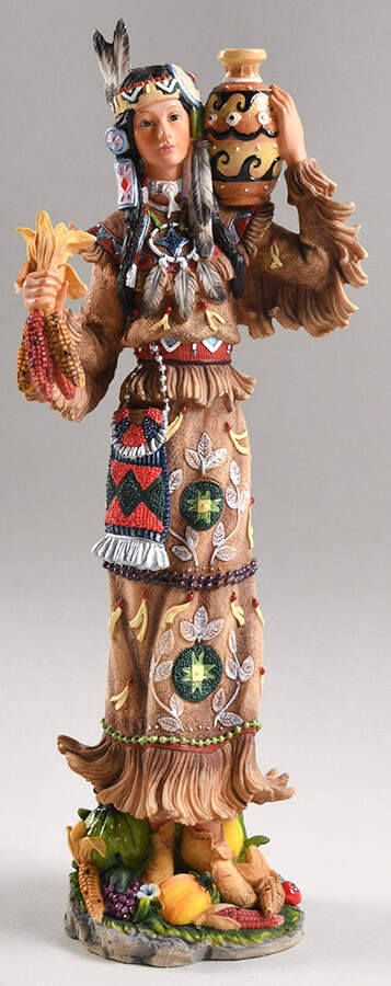 Thanksgiving Pencil Sculpture Collection Native Blessings Squaw - Boxed by Lenox-1