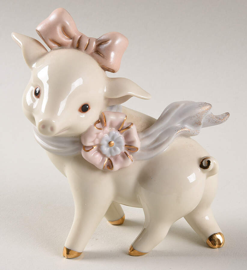 Pig Collection Bonnie's Winning Ribbon - With Box by Lenox-1