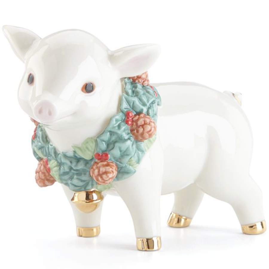 Pig Collection Holiday Wreath Pig - No Box by Lenox-1