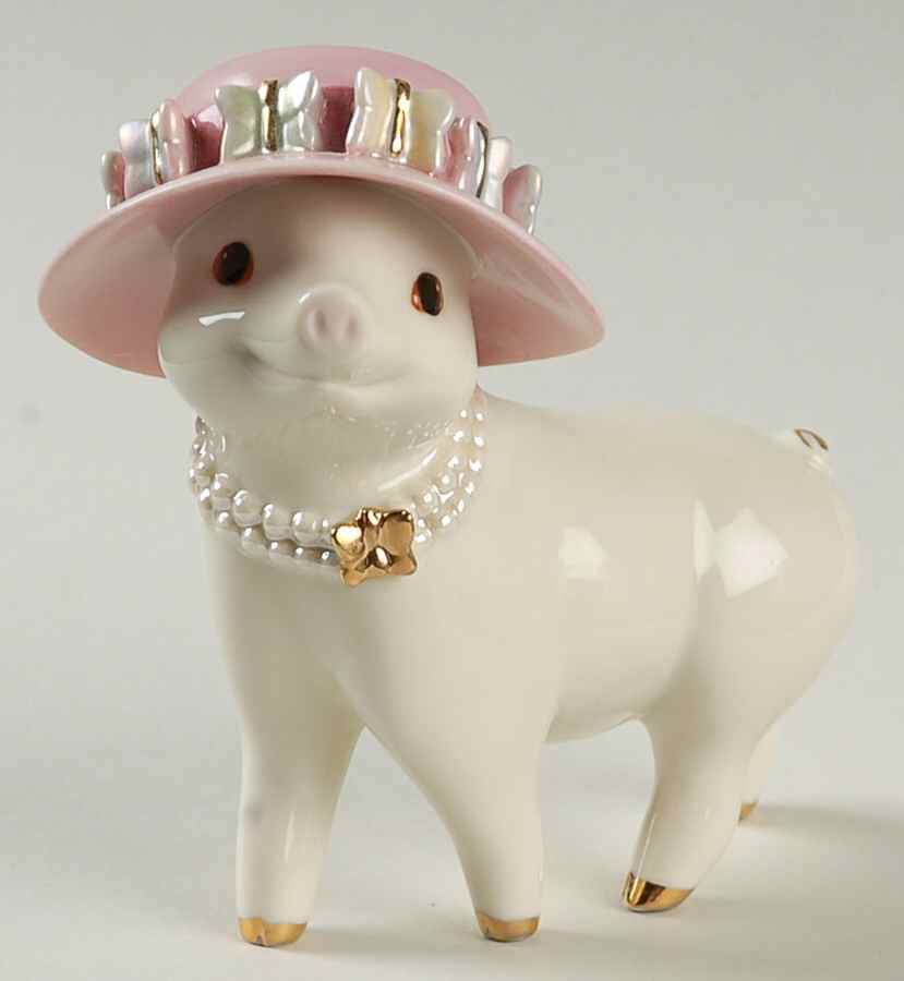 Pig Collection Bella's Bonnet - Boxed by Lenox-1