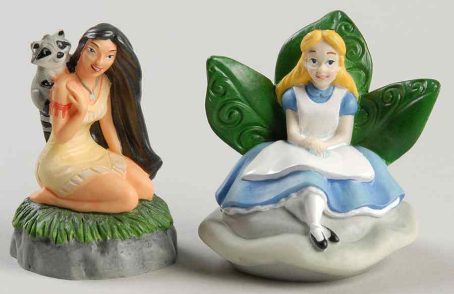 Disney Magic Thimble Collection Pocahontas & Alice In Wonderland - Boxed by Lenox-1
