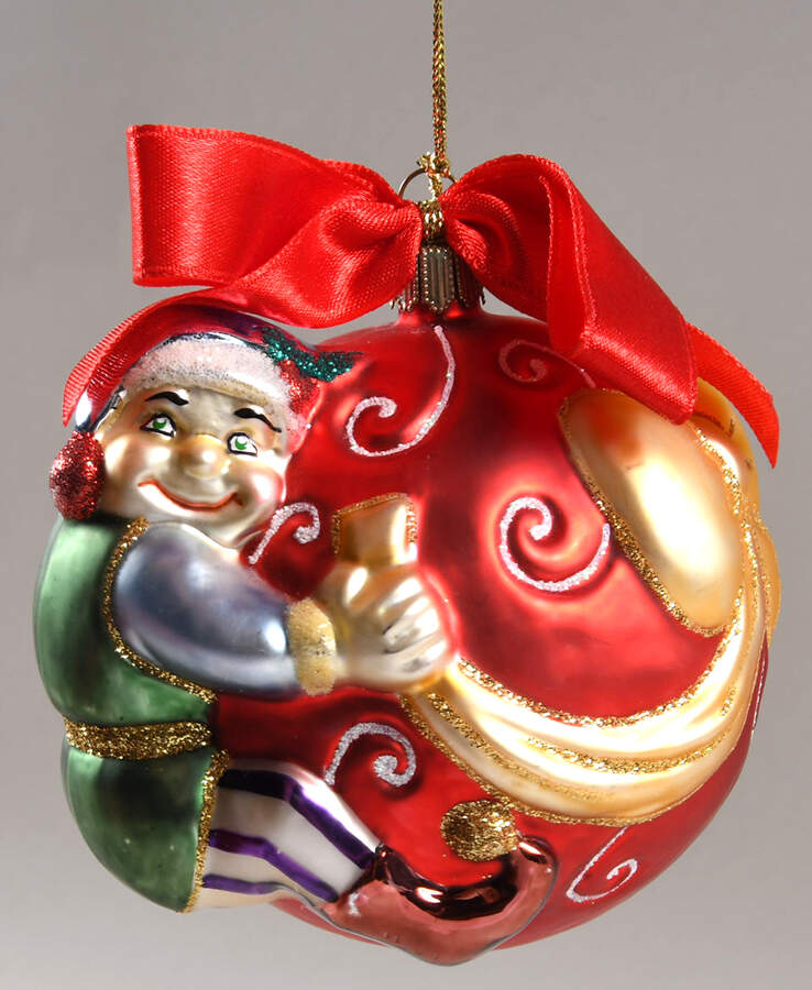 Santa's Family Tree Elf With Bow - With Box by Lenox-1