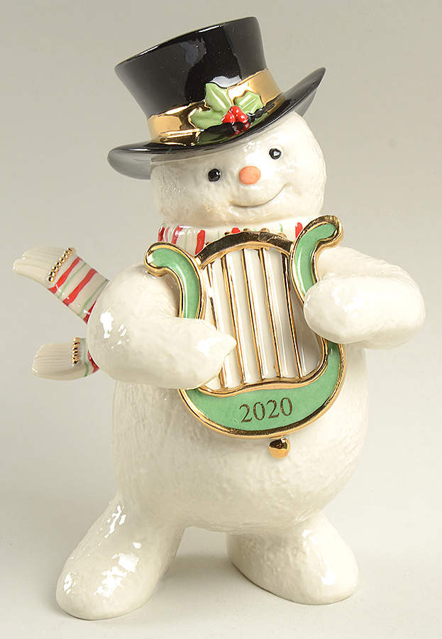 Annual Snowman Snowy Harpist Snowman - Boxed by Lenox-1