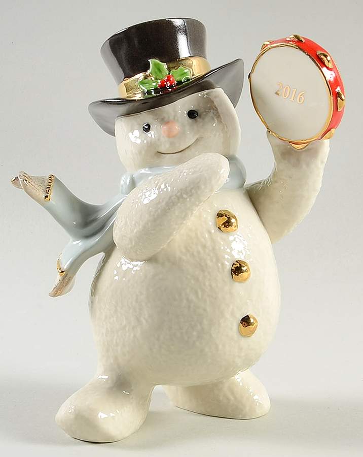 Annual Snowman Tambourine Snowman - Boxed by Lenox-1