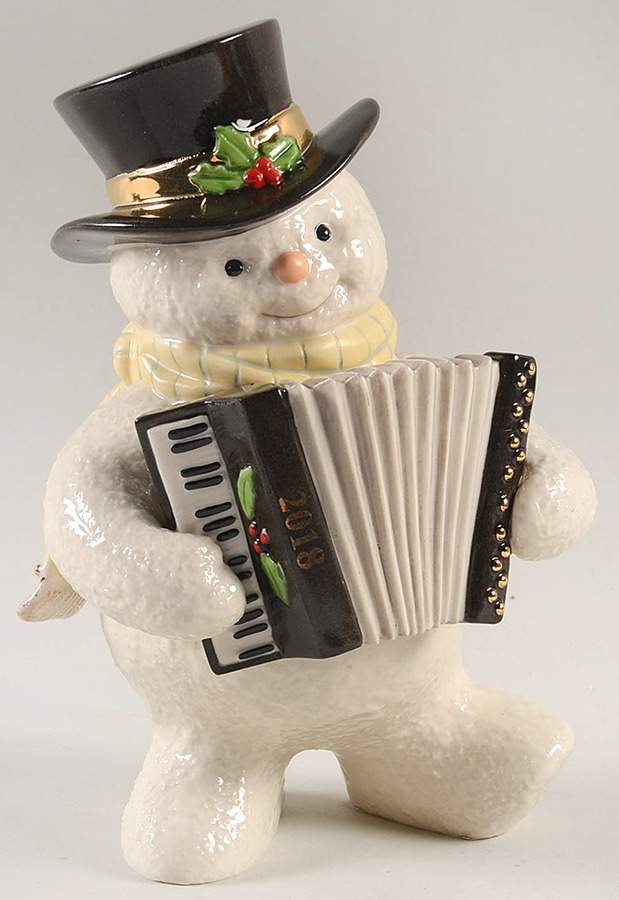Annual Snowman Snowy Accordionist - No Box by Lenox-1