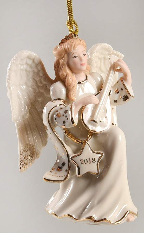 Annual Angel Ornament Angel's Mandolin Melody - No Box by Lenox-1