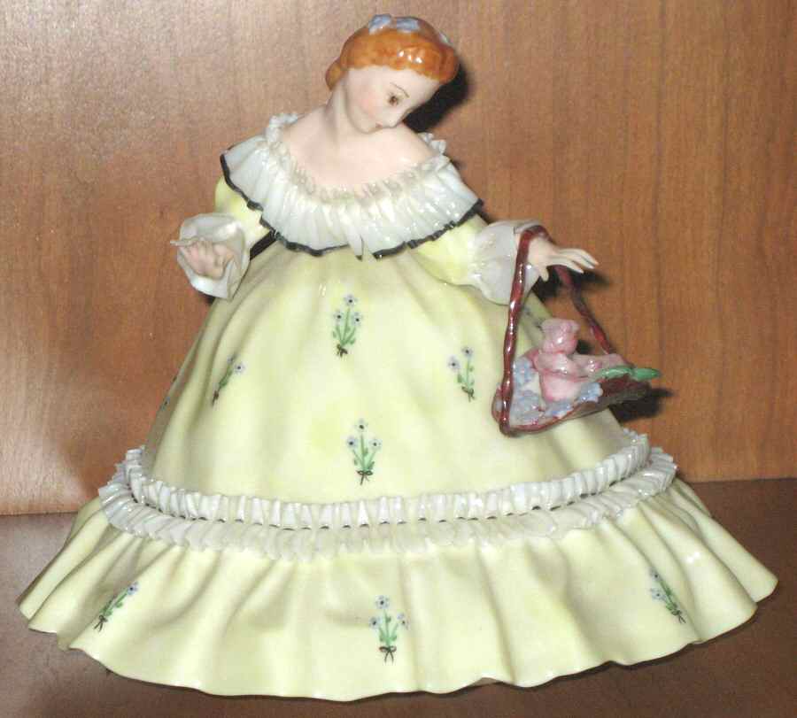 American Costume Series Mistress Mary-Yellow W/ Blue Daisy - No Box by Lenox-1