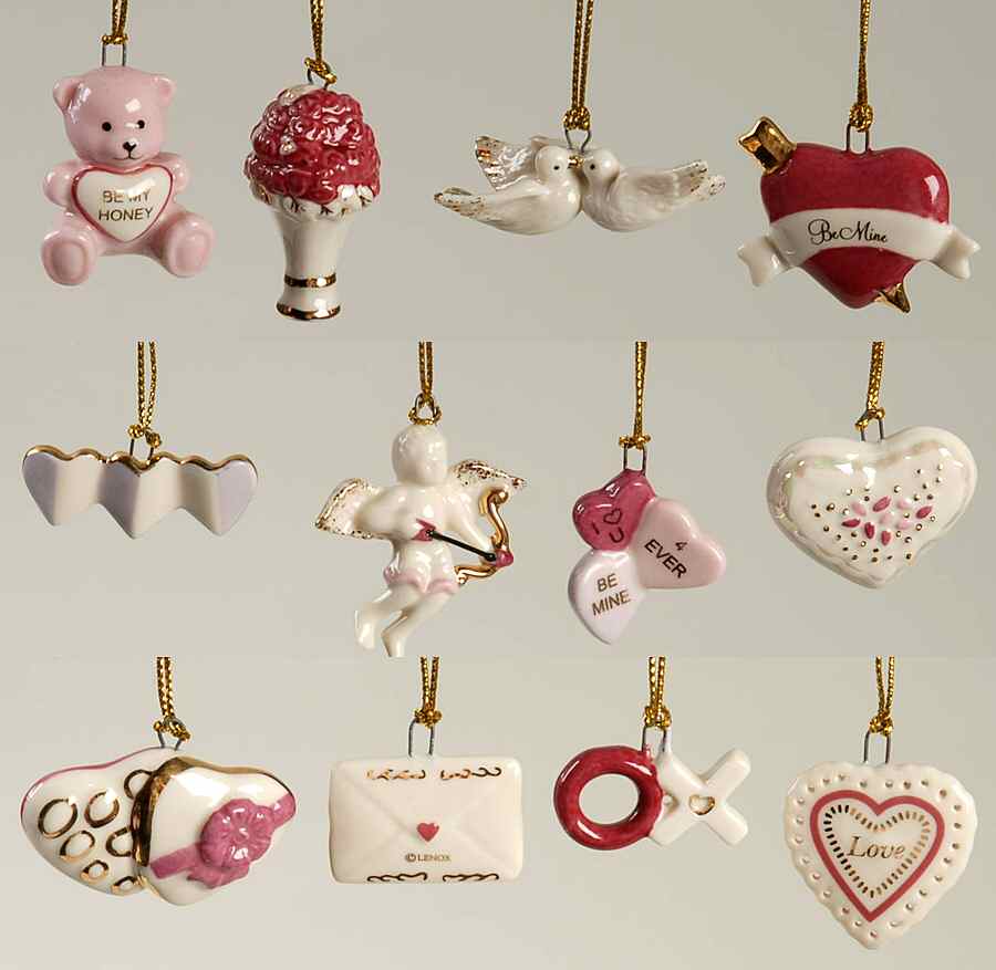 Be Mine Valentine Tree 12 Pc Ornament Set - Boxed by Lenox-1