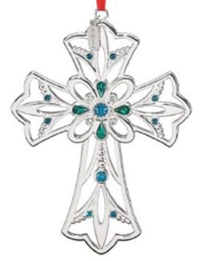 Gemmed Filigree Cross 2018-Gemmed Cross - Boxed by Lenox-1