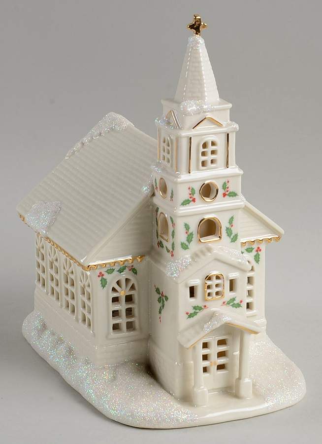 Christmas Village Christmas Church-Steeple In Front - Boxed by Lenox-1