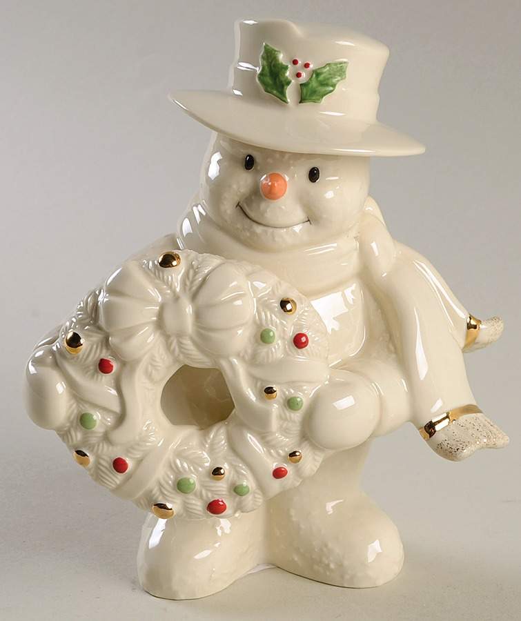 Annual Christmas Snowman Snowy Greetings-No Date - No Box by Lenox-1