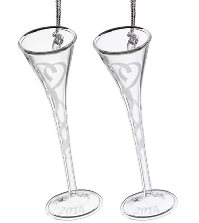 Our First Christmas Toasting Flute Ornaments 2014 Toasting Flutes(Set Of 2) - No Box by Lenox-1