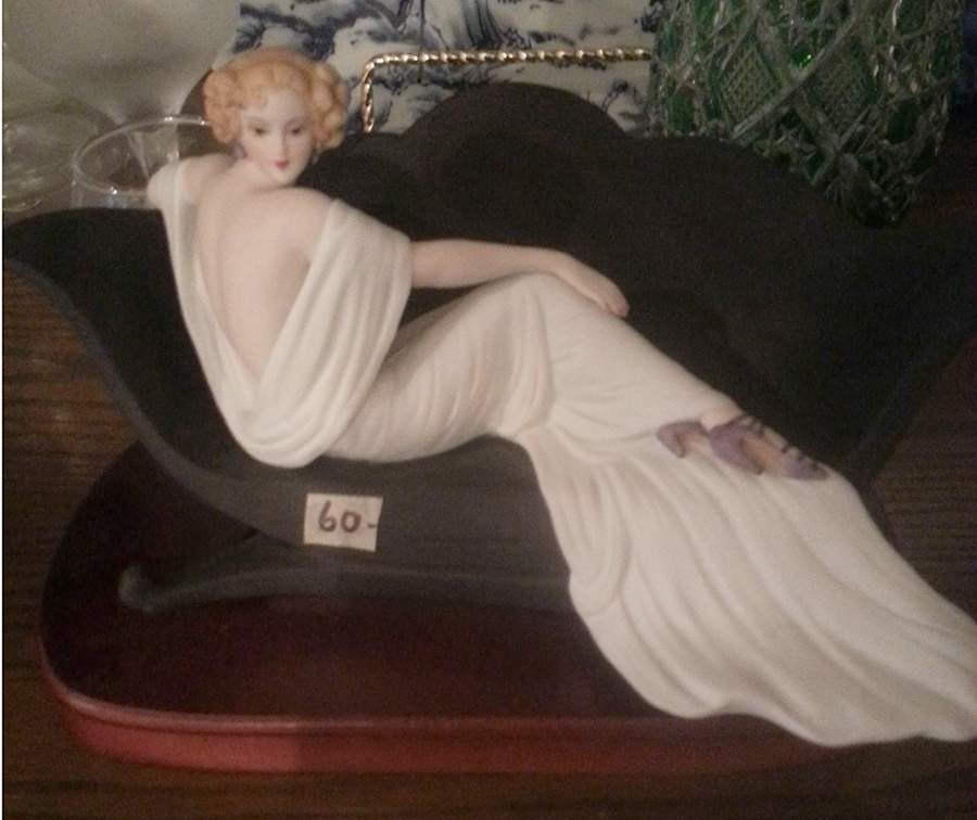 Icart Figurine 1937-Le Sofa - No Box by Louis Icart-1