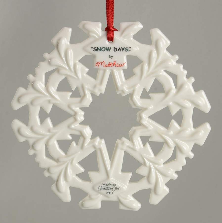 Snow Days 2003-Matthew Snowflake - No Box by Longaberger-1