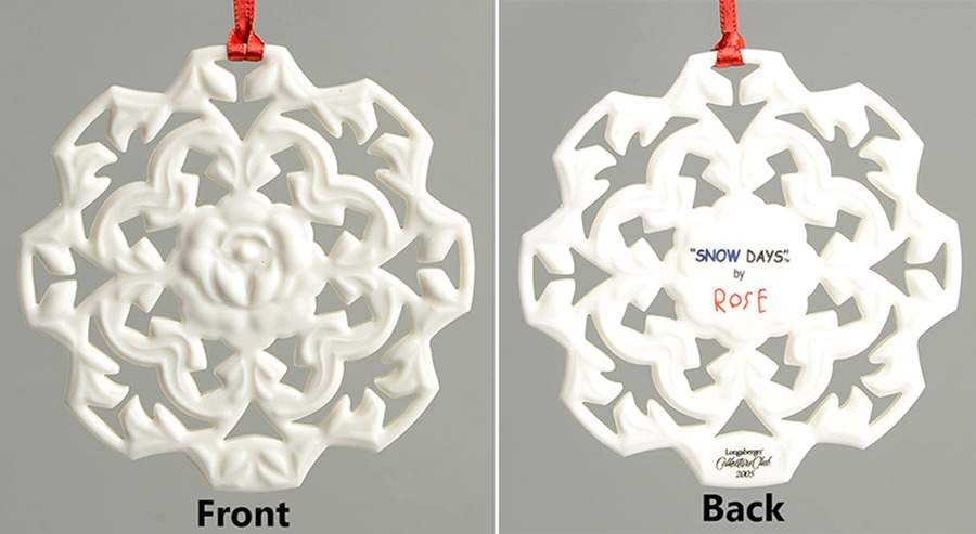Snow Days 2005-Rose Snowflake - Boxed by Longaberger-1
