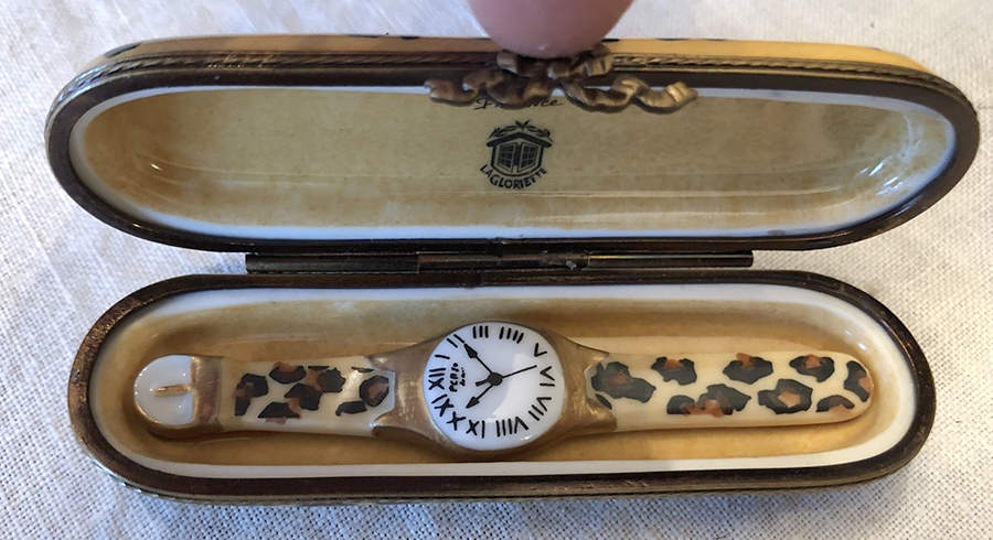 La Gloriette Limoges Box Leopard Watch - No Box by La Gloriette-1